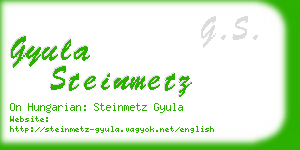 gyula steinmetz business card